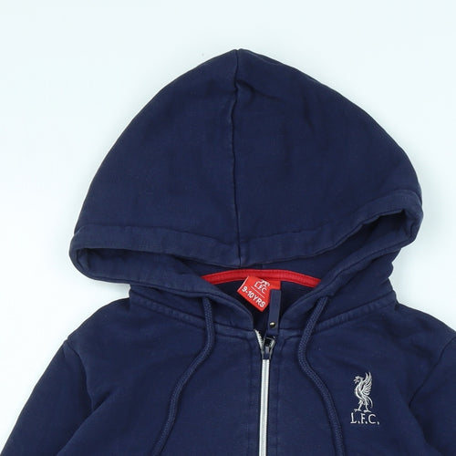 Liverpool FC Boys Blue Jacket Size 9-10 Years Zip