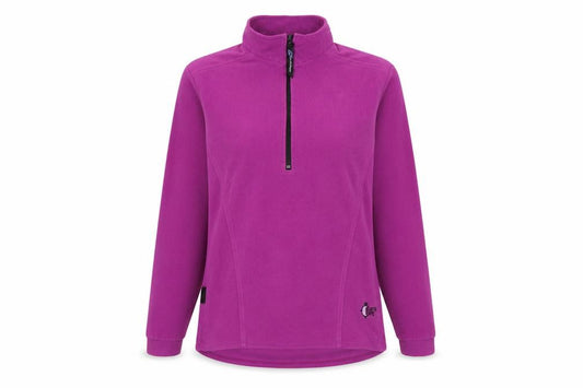 Front view of North Cape women’s purple jacket, size M, zip