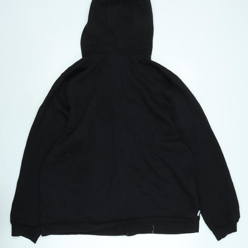 Lonsdale Mens Black Jacket Size 4XL Zip - Logo - Lonsdale