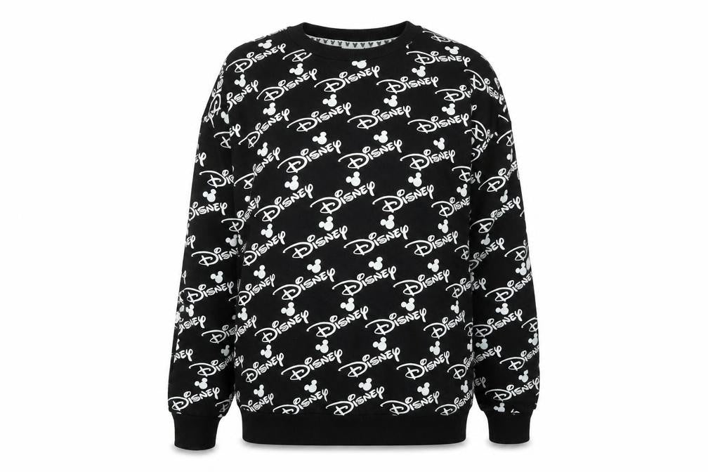 Front view of Disney women’s black polyester pullover sweatshirt one size - size 2xs - disney