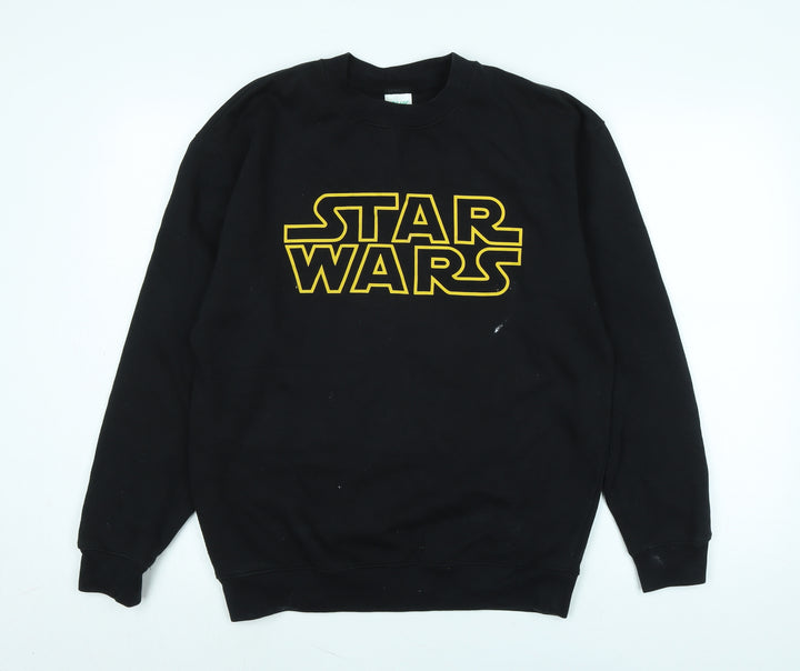 Star Wars Boys Black Polyester Pullover Sweatshirt Size M - Logo - Star wars
