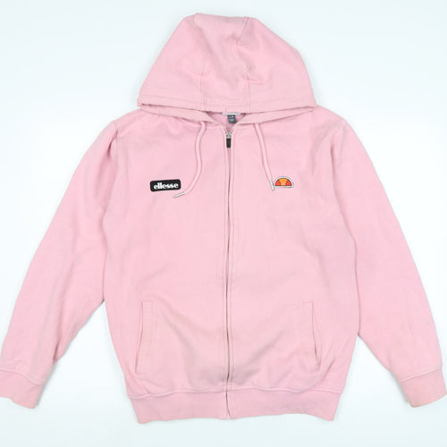 ellesse Womens Pink Jacket Size 12 Zip - Logo - Ellesse