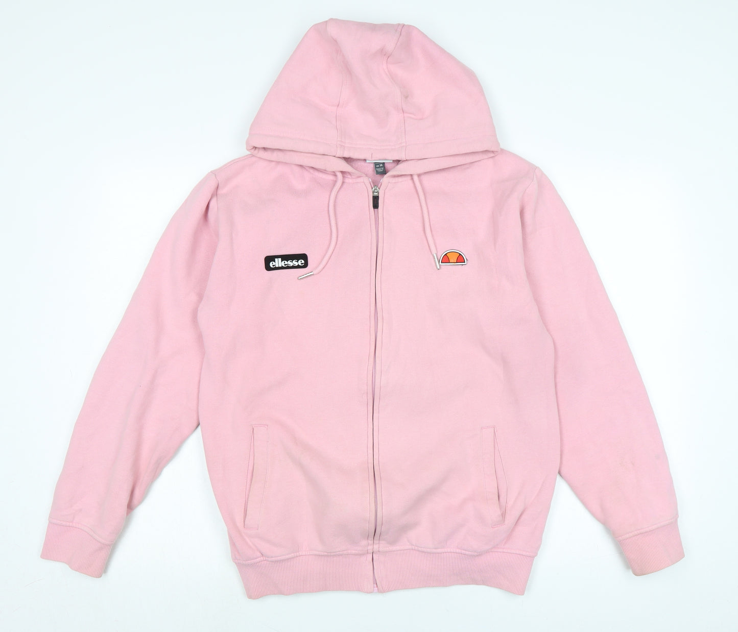 ellesse Womens Pink Jacket Size 12 Zip - Logo - Ellesse