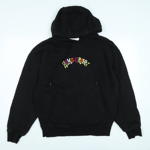 Home Grown Mens Black Polyester Pullover Hoodie Size S - Logo - Home Grown