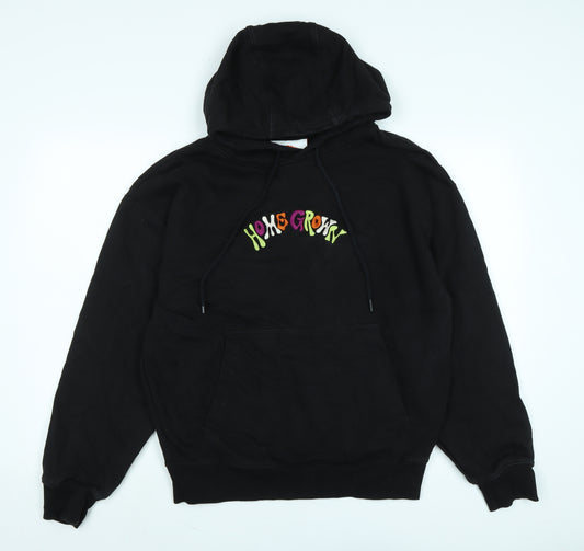 Home Grown Mens Black Polyester Pullover Hoodie Size S - Logo - Home Grown