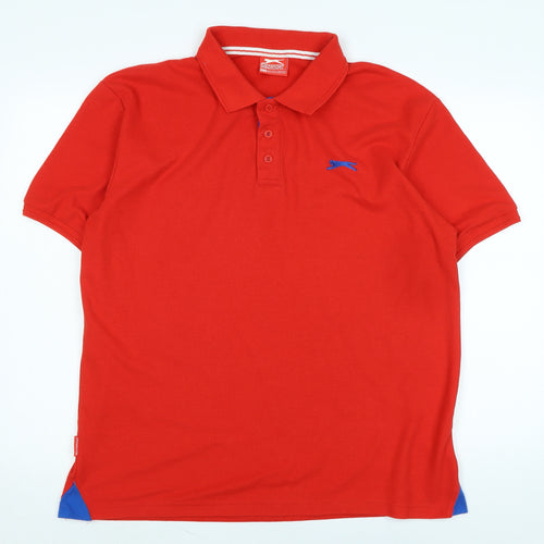 PUMA Mens Red Cotton Polo Size XL Collared - Logo