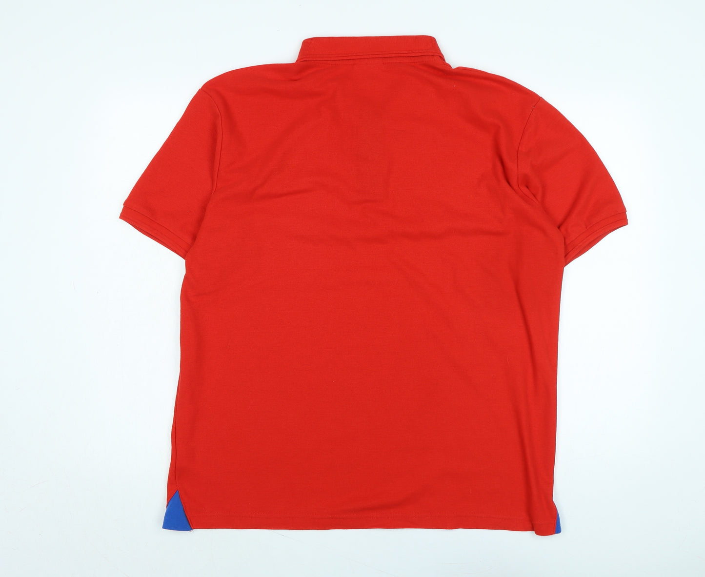 PUMA Mens Red Cotton Polo Size XL Collared - Logo