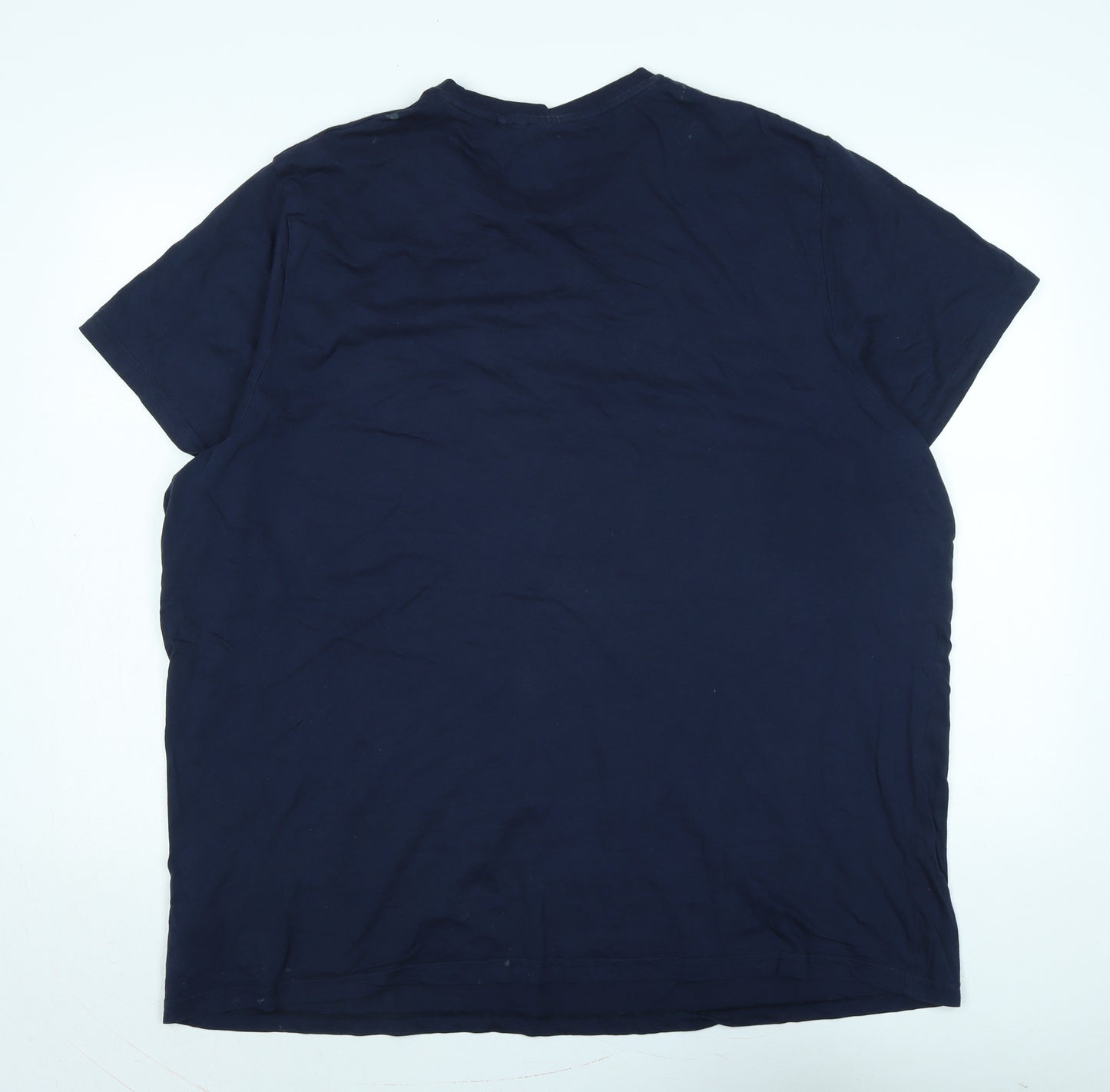 Lee Cooper Mens Blue Cotton T-Shirt Size 3XL Crew Neck - Logo - Lee Cooper