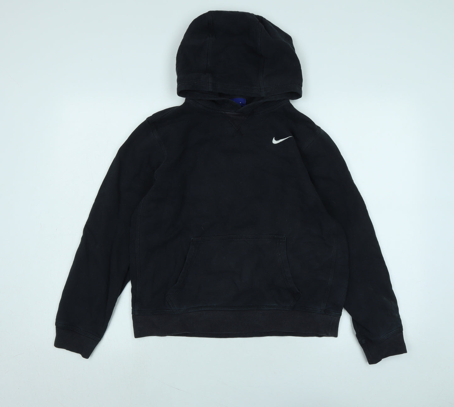 Nike Mens Black Polyester Pullover Hoodie Size XL - Logo