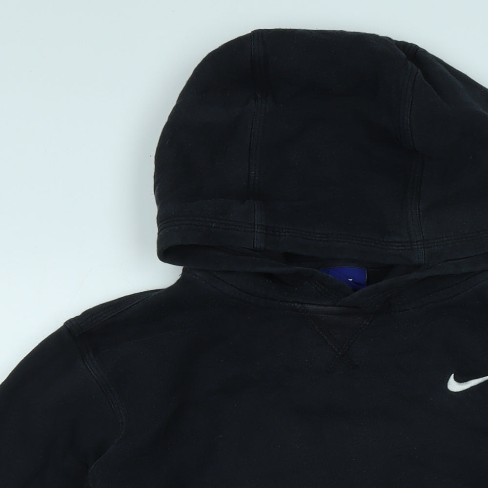 Nike Mens Black Polyester Pullover Hoodie Size XL - Logo