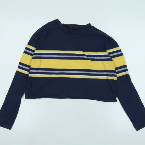 Urban Outfitters Womens Blue Cotton Jersey T-Shirt Size S Crew Neck - Logo