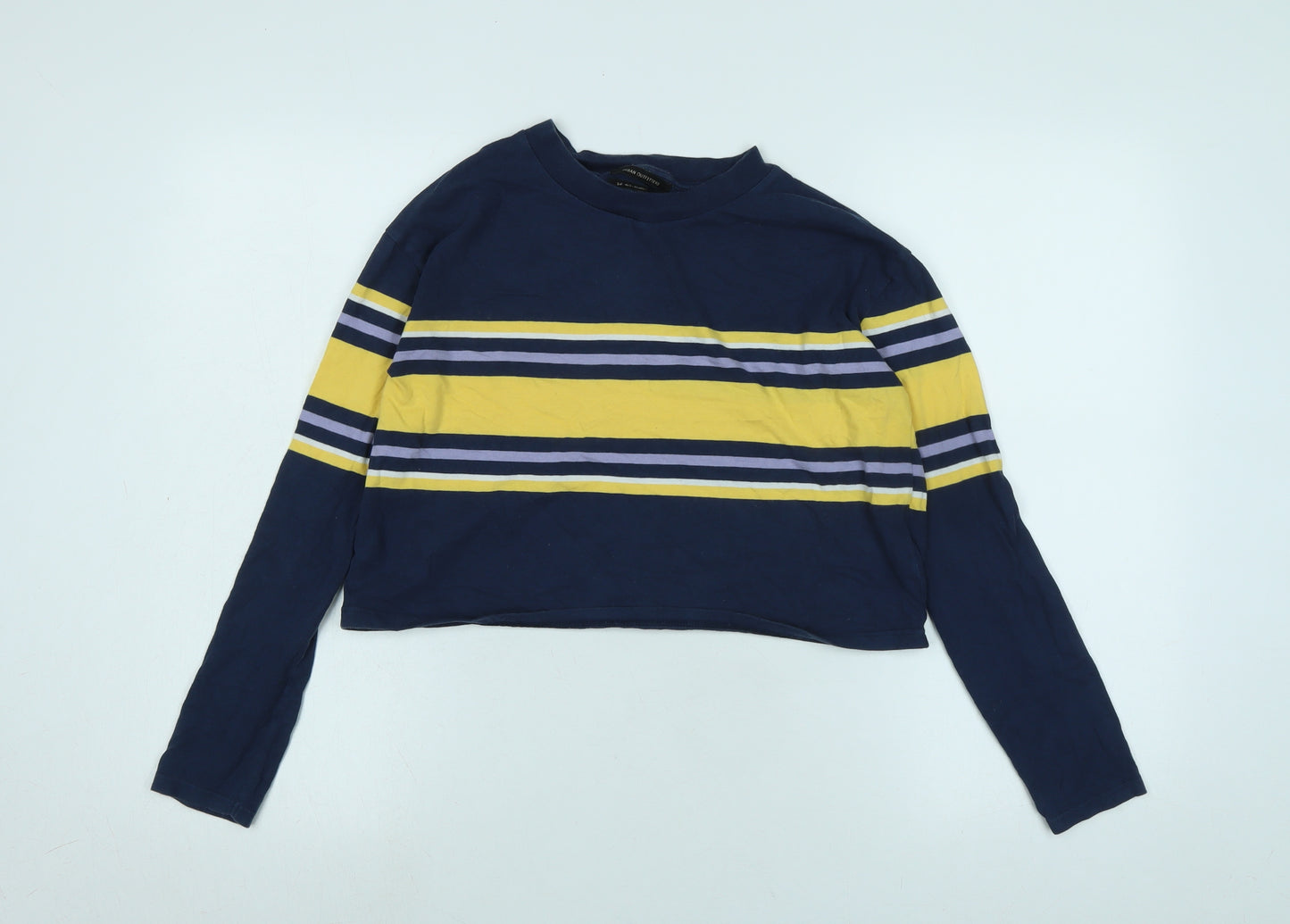 Urban Outfitters Womens Blue Cotton Jersey T-Shirt Size S Crew Neck - Logo