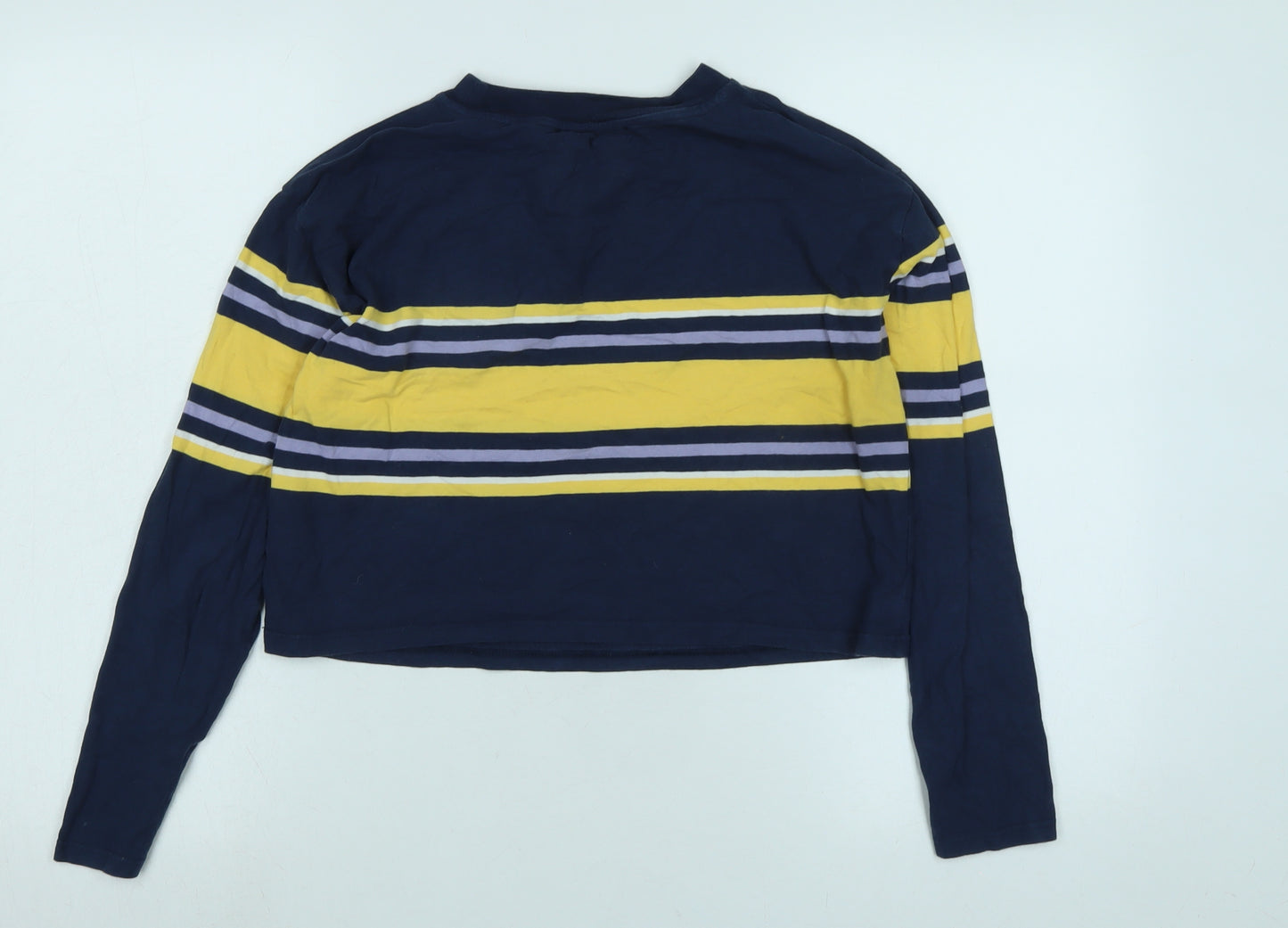 Urban Outfitters Womens Blue Cotton Jersey T-Shirt Size S Crew Neck - Logo