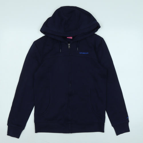 LA Gear Womens Blue Jacket Size 6 Zip - Logo