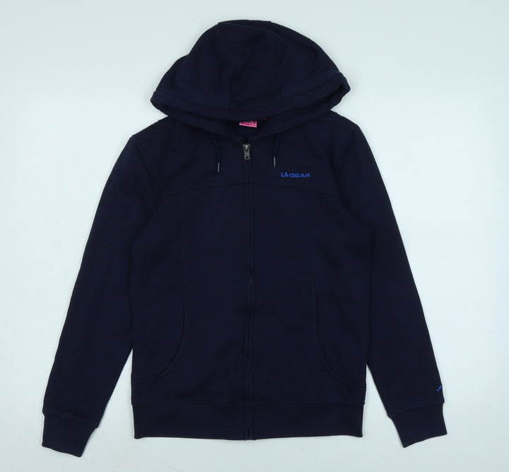 LA Gear Womens Blue Jacket Size 6 Zip - Logo
