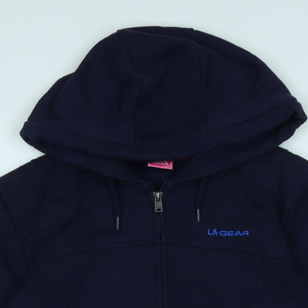 LA Gear Womens Blue Jacket Size 6 Zip - Logo