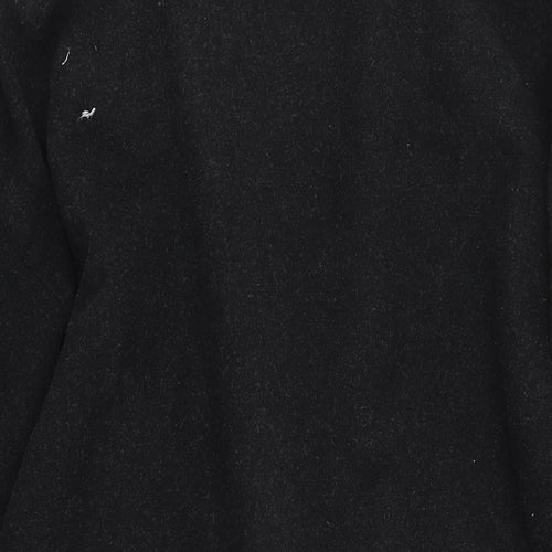 John Slim Mens Black Overcoat Coat Size 44 Zip