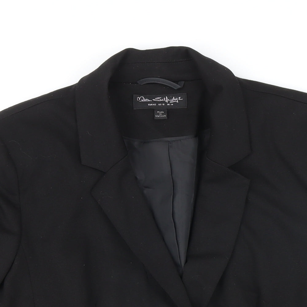 Miss Selfridge Womens Black Jacket Blazer Size 10