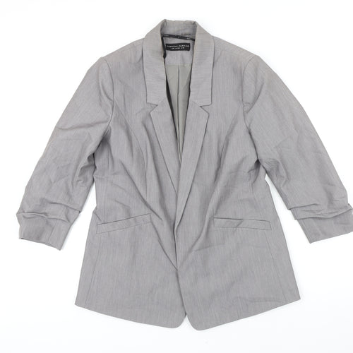 Dorothy Perkins Womens Grey Jacket Blazer Size 12