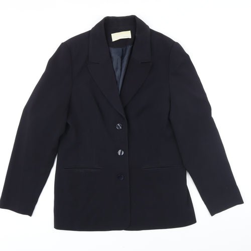 Aramanto Womens Blue Jacket Blazer Size 14 Button