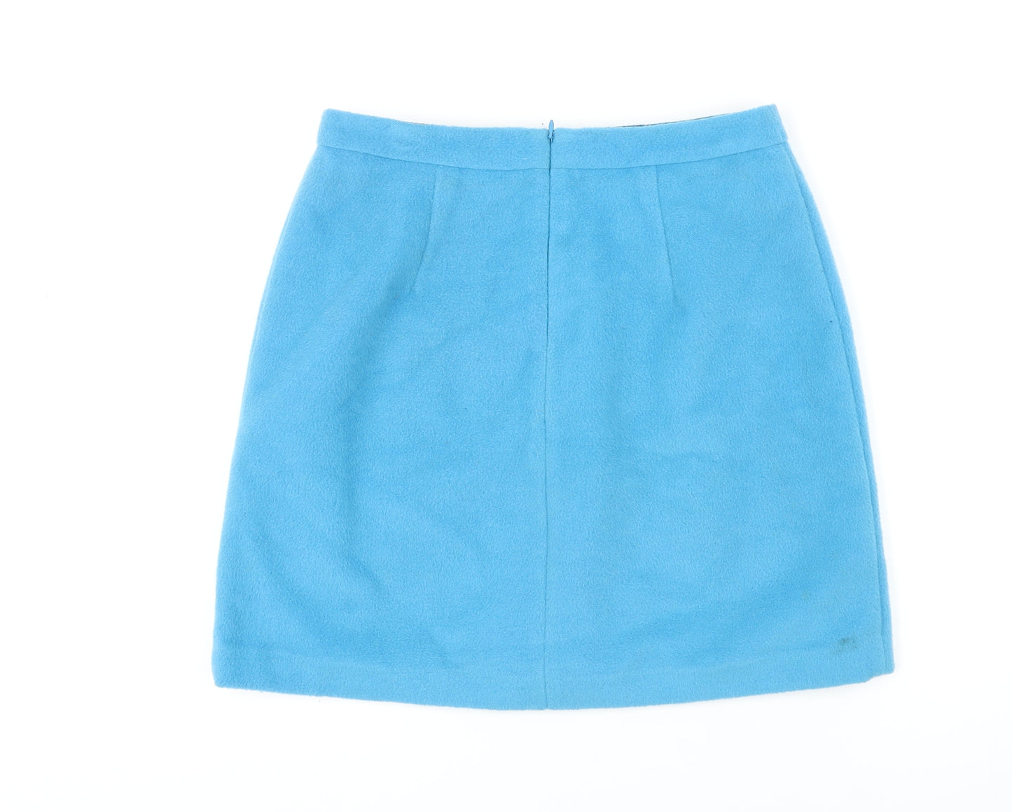 M&S Womens Blue Polyester Mini Skirt Size 10 Tie