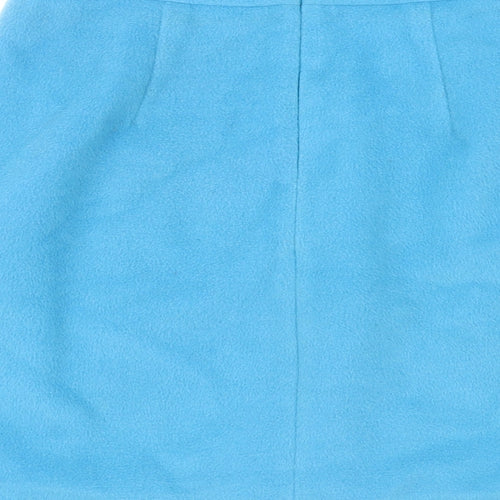 M&S Womens Blue Polyester Mini Skirt Size 10 Tie