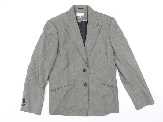 Austin Reed Womens Grey Jacket Blazer Size 14 Button