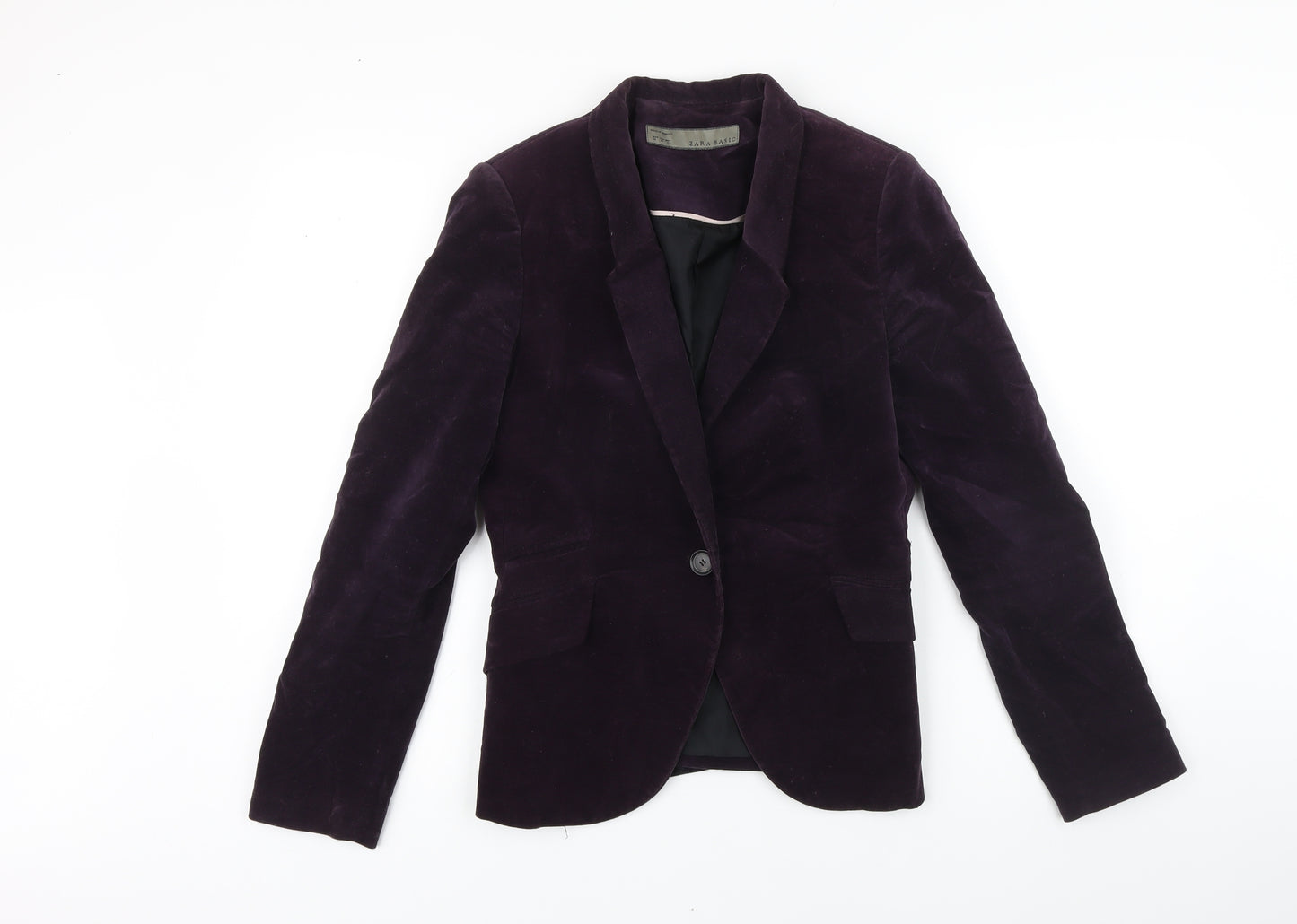 Zara Womens Purple Jacket Blazer Size M Button