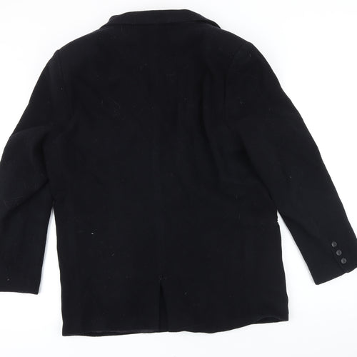 Sisley Womens Black Jacket Coat Size XL Button