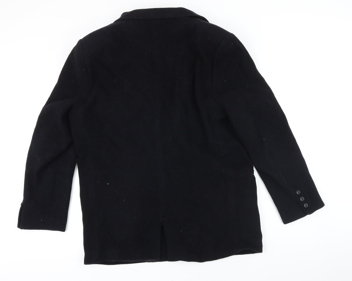 Sisley Womens Black Jacket Coat Size XL Button