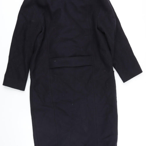 & Other Stories Womens Black Overcoat Coat Size 6 Button