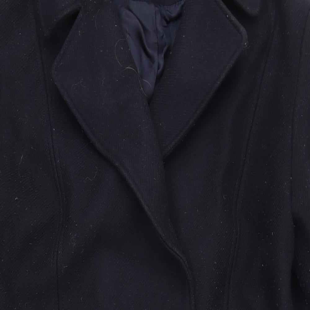 & Other Stories Womens Black Overcoat Coat Size 6 Button