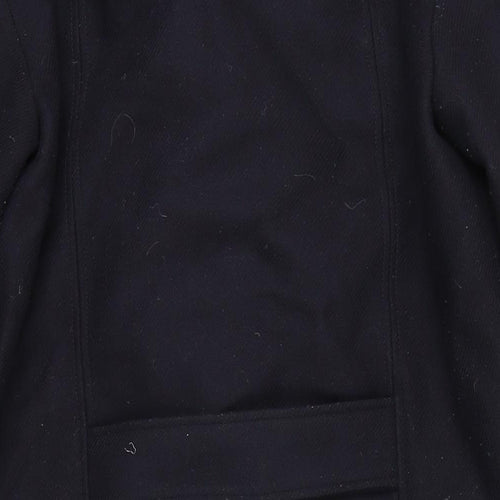 & Other Stories Womens Black Overcoat Coat Size 6 Button