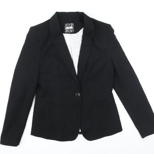 NEXT Womens Black Jacket Blazer Size 10 Button