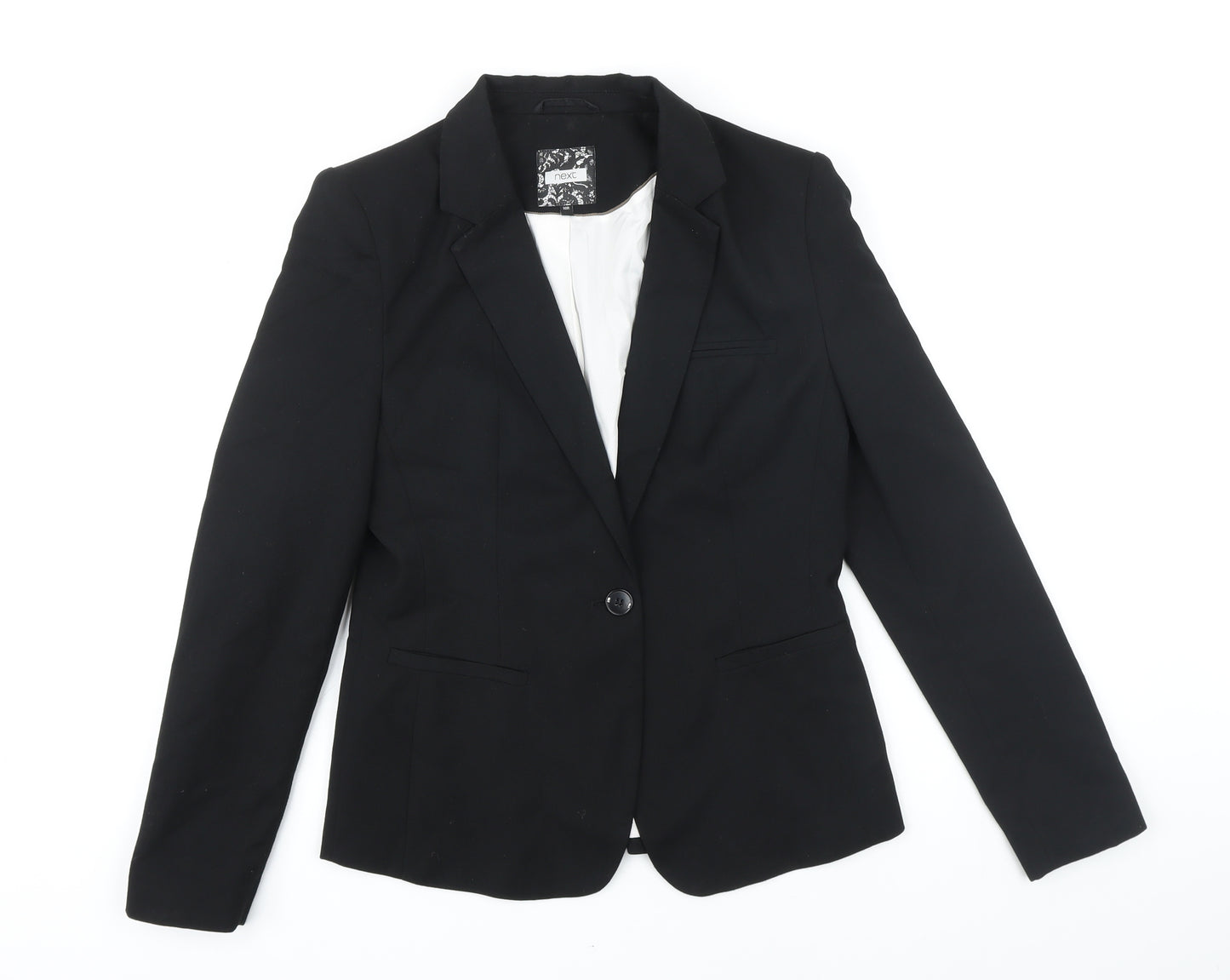NEXT Womens Black Jacket Blazer Size 10 Button