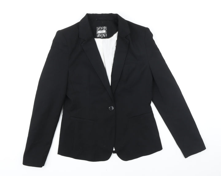 NEXT Womens Black Jacket Blazer Size 10 Button