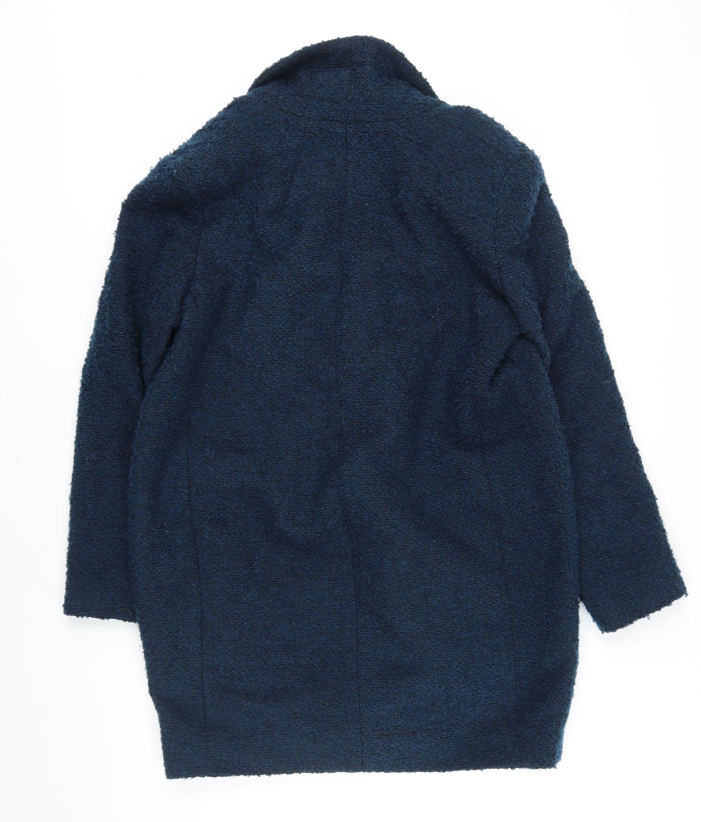 BHS Womens Blue Overcoat Coat Size 16 Button