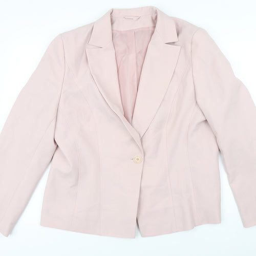 Dorothy Perkins Womens Pink Jacket Blazer Size 20 Button