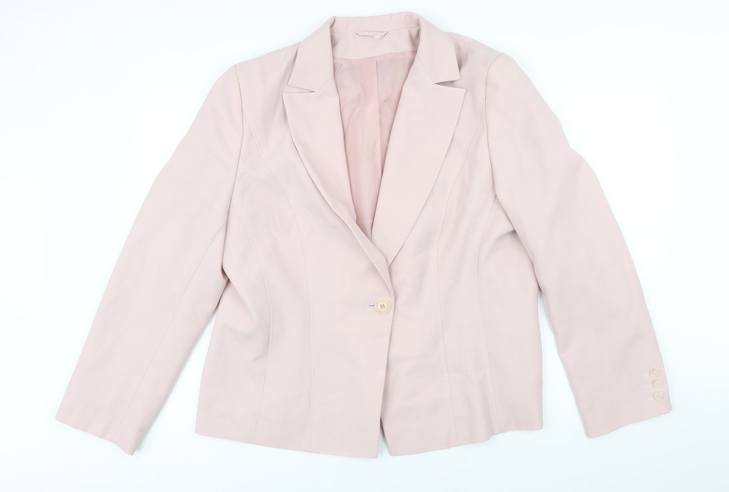 Dorothy Perkins Womens Pink Jacket Blazer Size 20 Button