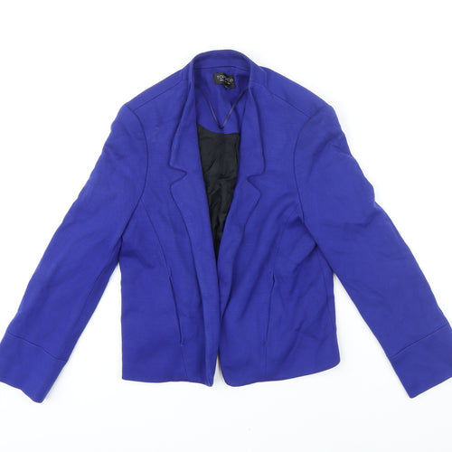 Topshop Womens Blue Jacket Blazer Size 8