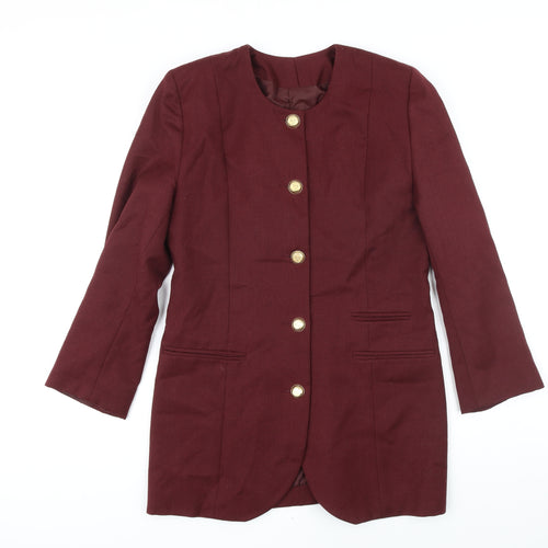 St Bernard Womens Red Jacket Blazer Size 10 Button
