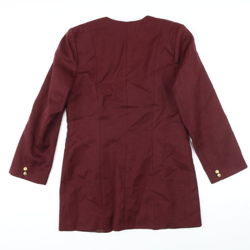 St Bernard Womens Red Jacket Blazer Size 10 Button