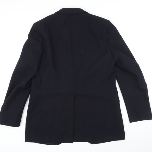 Trevira Mens Blue Polyester Jacket Blazer Size 54 Regular