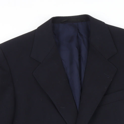 Trevira Mens Blue Polyester Jacket Blazer Size 54 Regular
