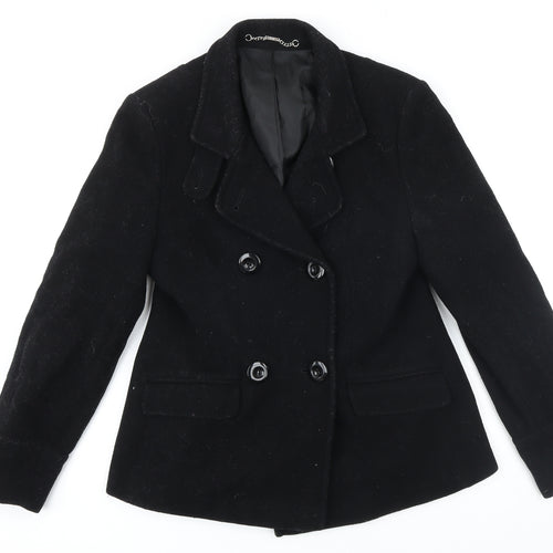 Florence & Fred Womens Black Jacket Coat Size 12 Button