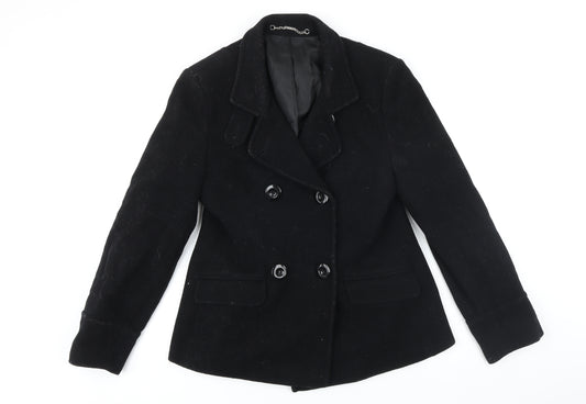 Florence & Fred Womens Black Jacket Coat Size 12 Button