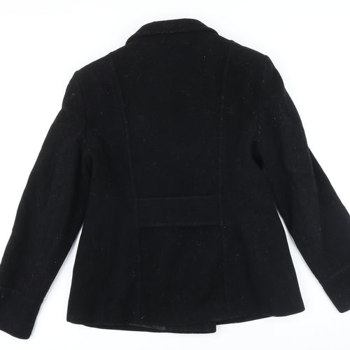 Florence & Fred Womens Black Jacket Coat Size 12 Button