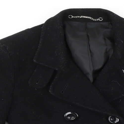 Florence & Fred Womens Black Jacket Coat Size 12 Button