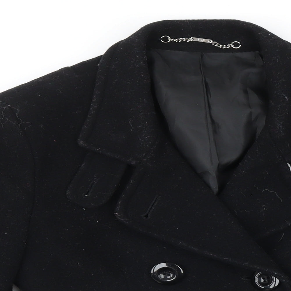 Florence & Fred Womens Black Jacket Coat Size 12 Button