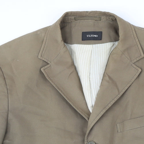 Ultimo Mens Brown Jacket Blazer Size 42 Button